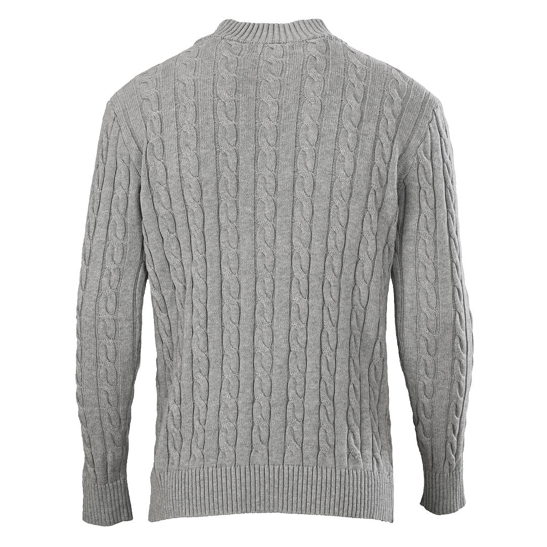 Ralph Lauren Cable-Knit Half-Zip Sweater - Gray - view 3