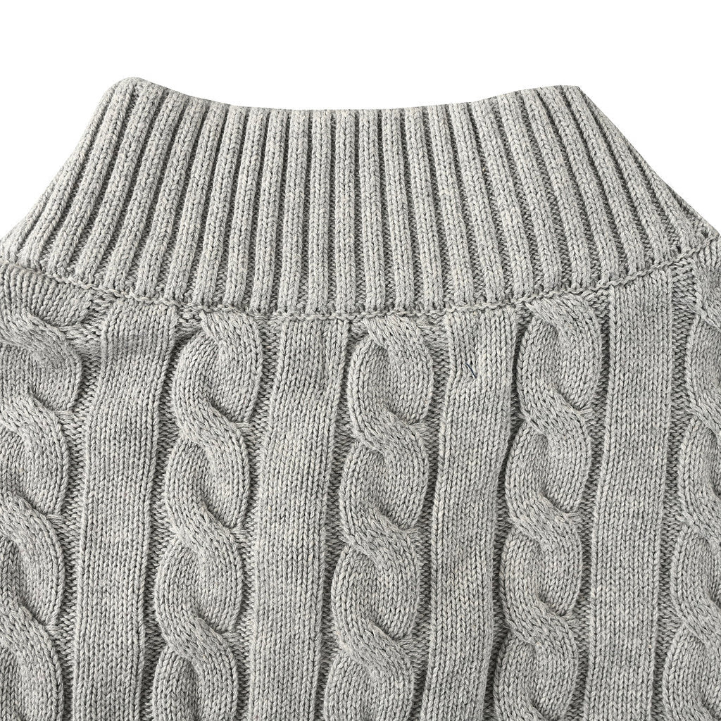 Ralph Lauren Cable-Knit Half-Zip Sweater - Gray - view 6