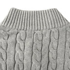 Ralph Lauren Cable-Knit Half-Zip Sweater - Gray - view 6