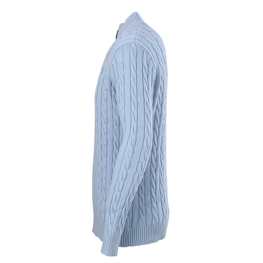 Ralph Lauren Cable-Knit Half-Zip Sweater - Light Blue - view 2