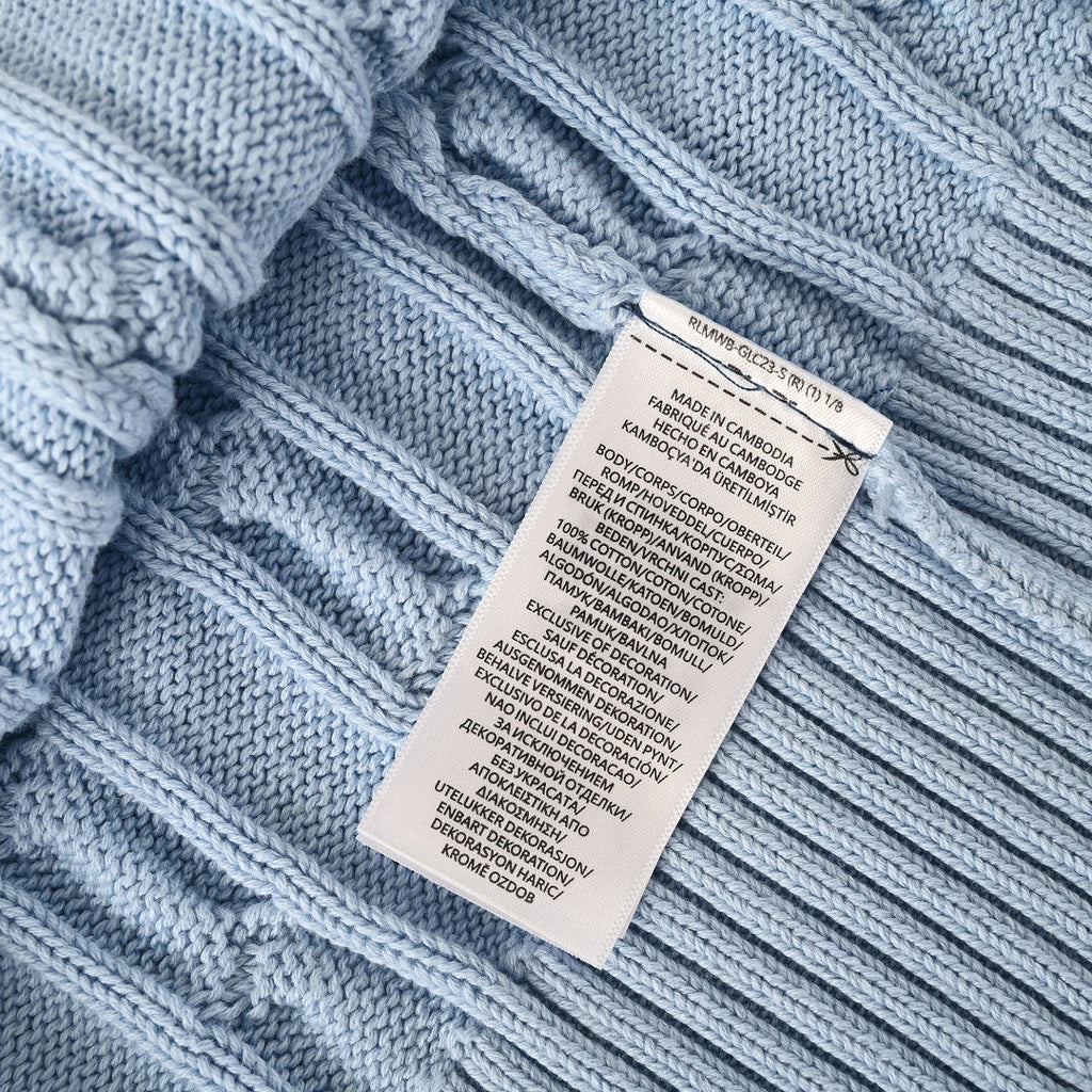 Ralph Lauren Cable-Knit Half-Zip Sweater - Light Blue - view 4