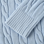 Ralph Lauren Cable-Knit Half-Zip Sweater - Light Blue - view 7