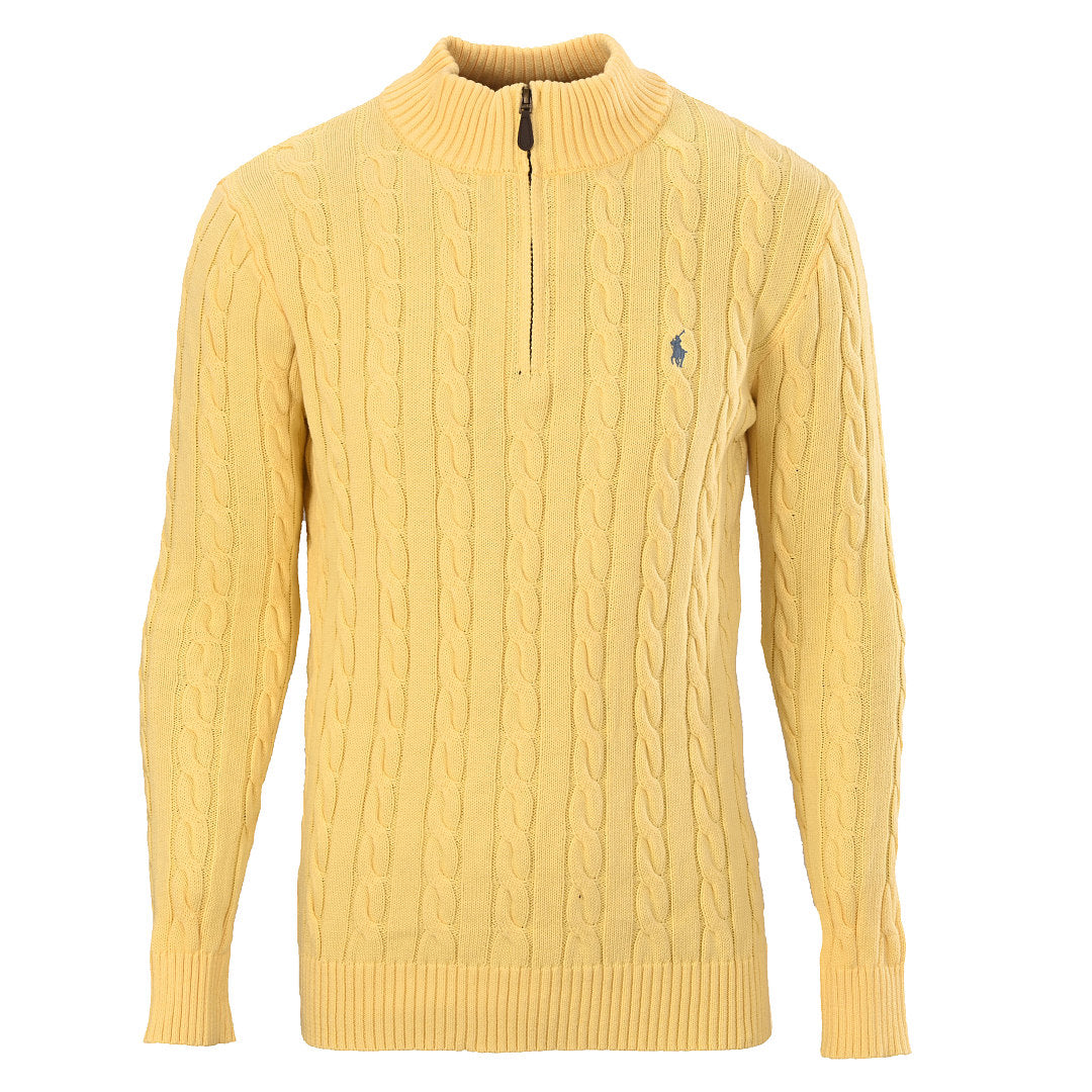 Ralph Lauren Cable-Knit Half-Zip Sweater - Yellow - view 1