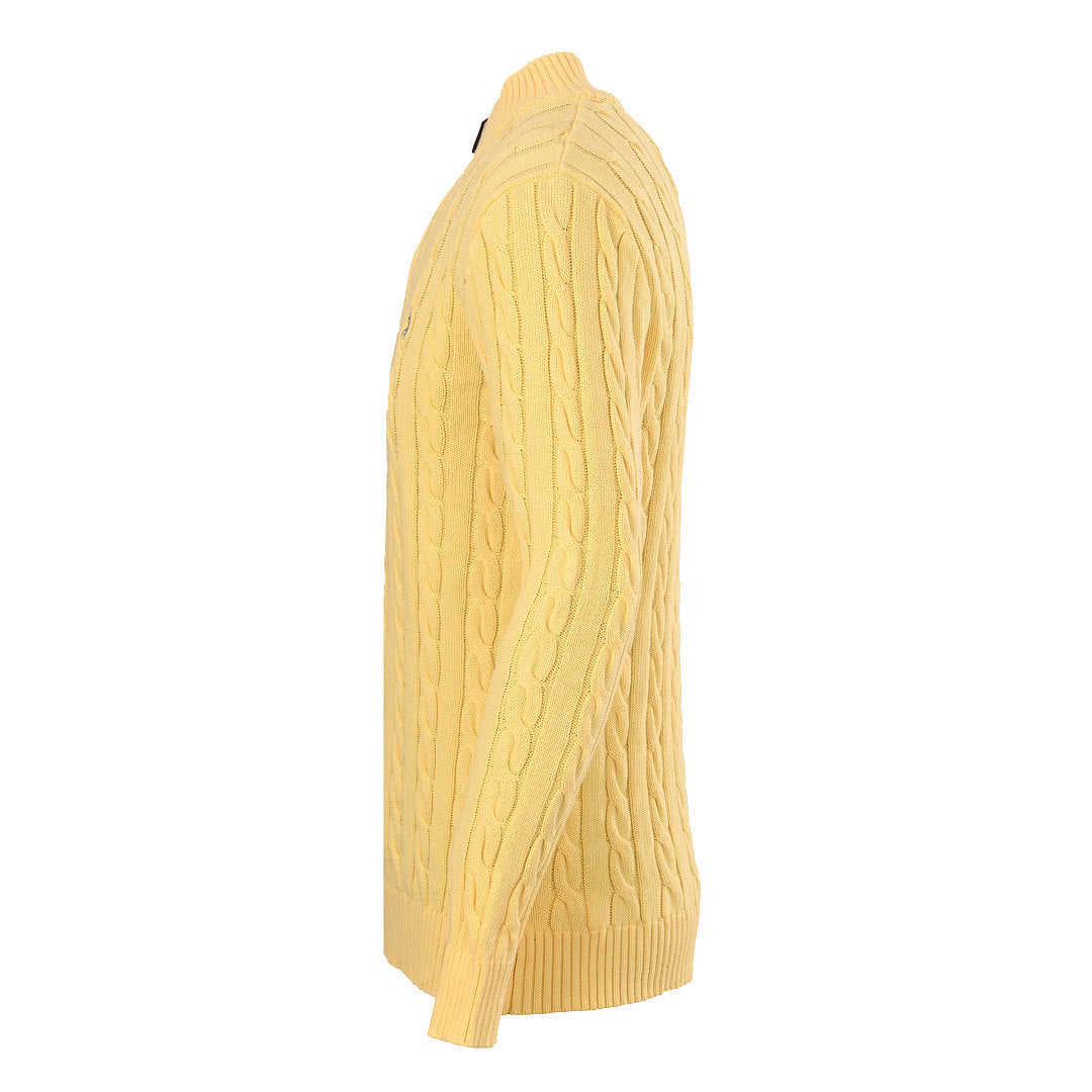 Ralph Lauren Cable-Knit Half-Zip Sweater - Yellow - view 2