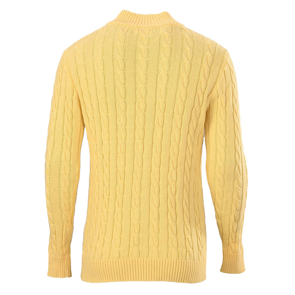 Ralph Lauren Cable-Knit Half-Zip Sweater - Yellow - view 3