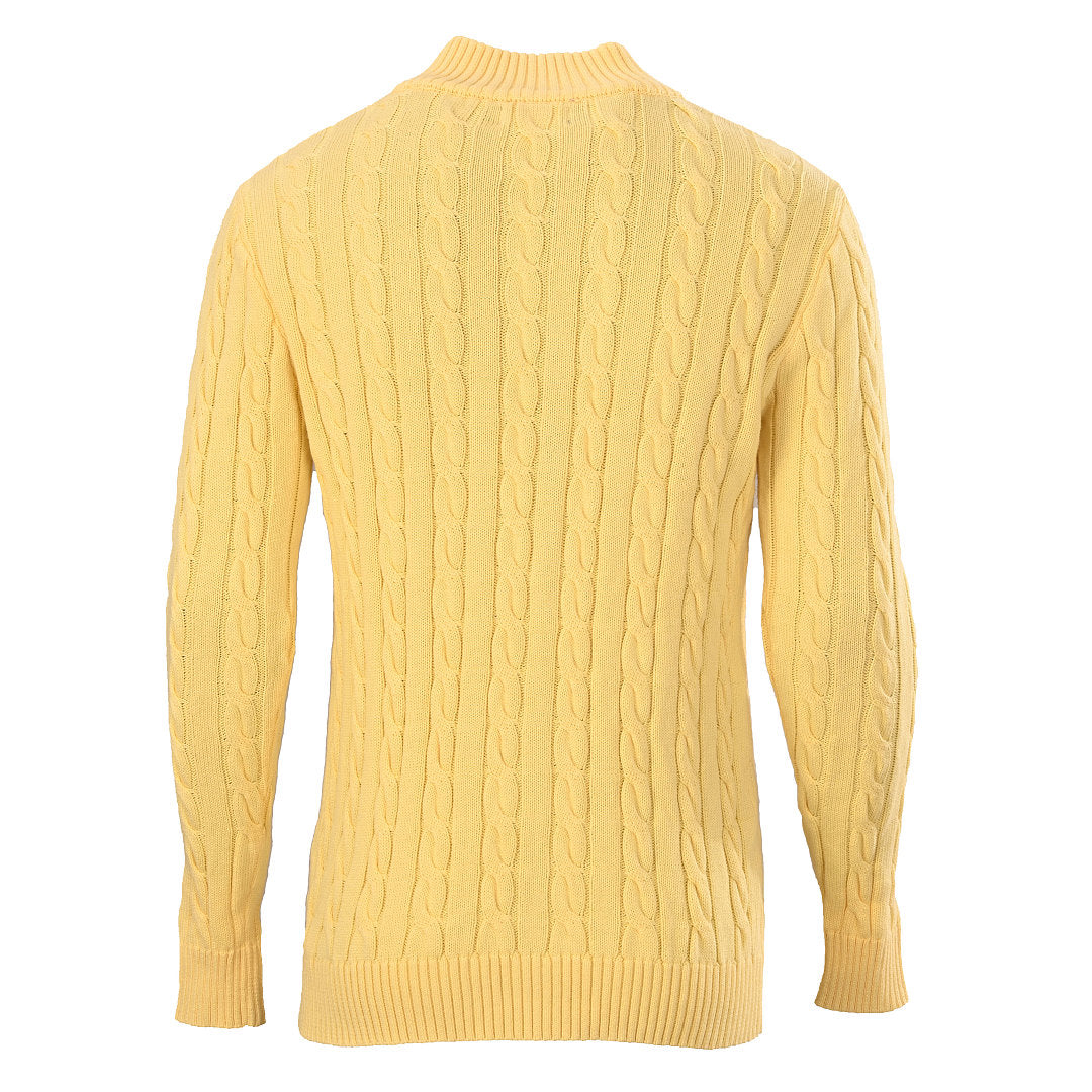 Ralph Lauren Cable-Knit Half-Zip Sweater - Yellow - view 3