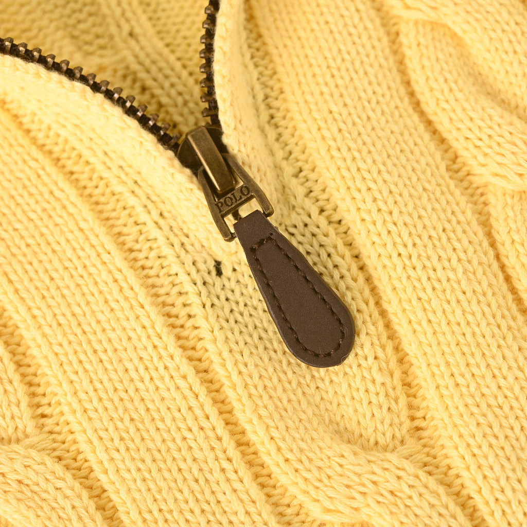 Ralph Lauren Cable-Knit Half-Zip Sweater - Yellow - view 8