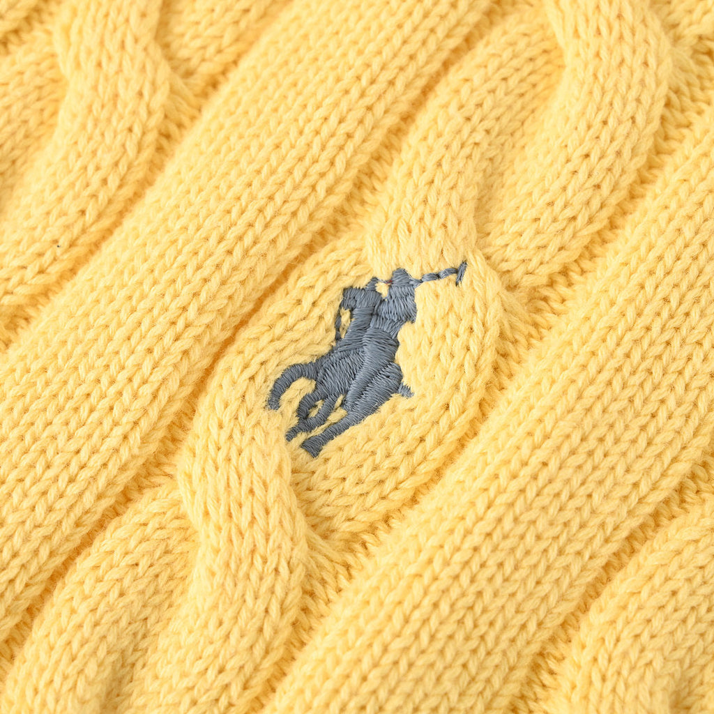 Ralph Lauren Cable-Knit Half-Zip Sweater - Yellow - view 9