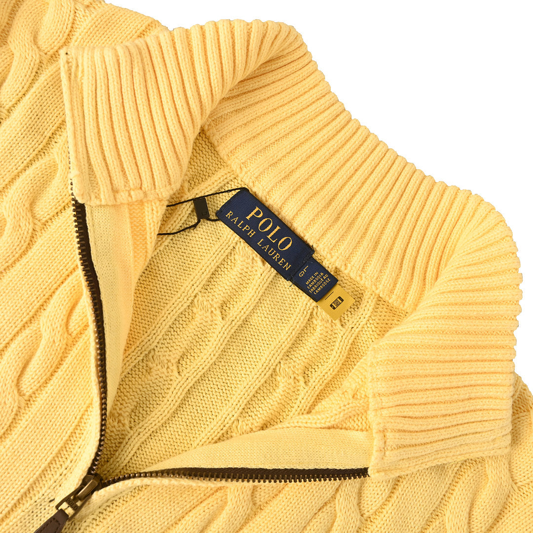 Ralph Lauren Cable-Knit Half-Zip Sweater - Yellow - view 10