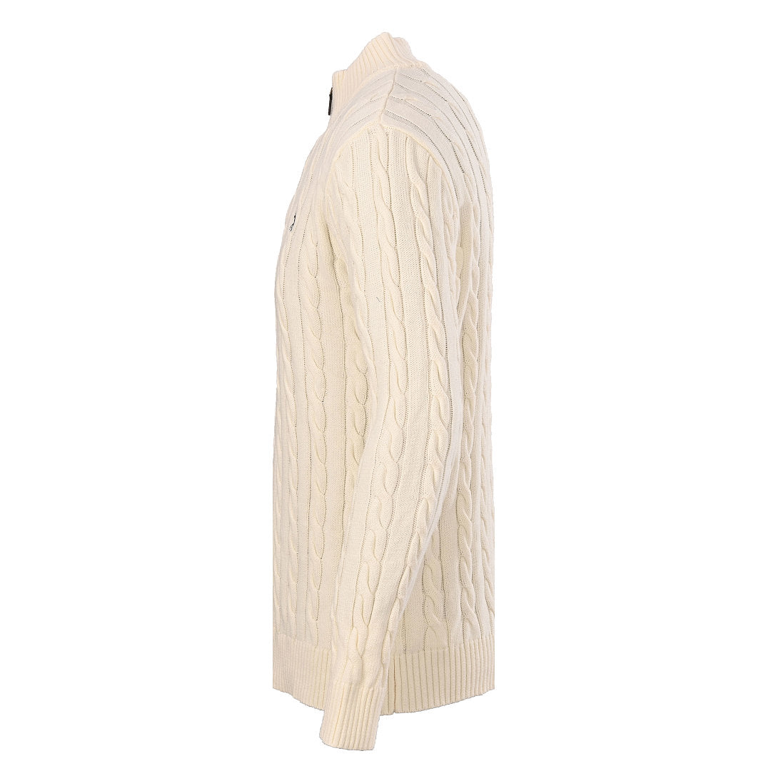 Ralph Lauren Cable-Knit Half-Zip Sweater - Cream - view 2