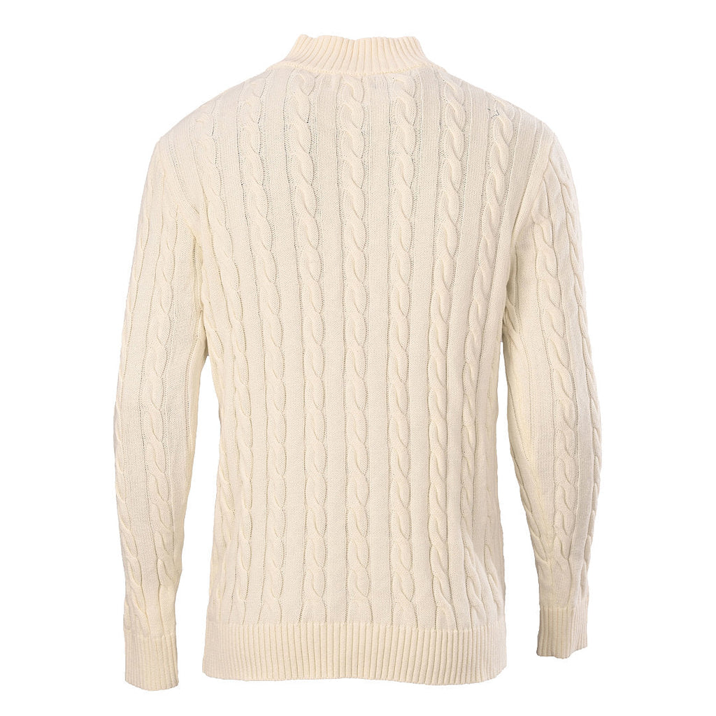 Ralph Lauren Cable-Knit Half-Zip Sweater - Cream - view 3