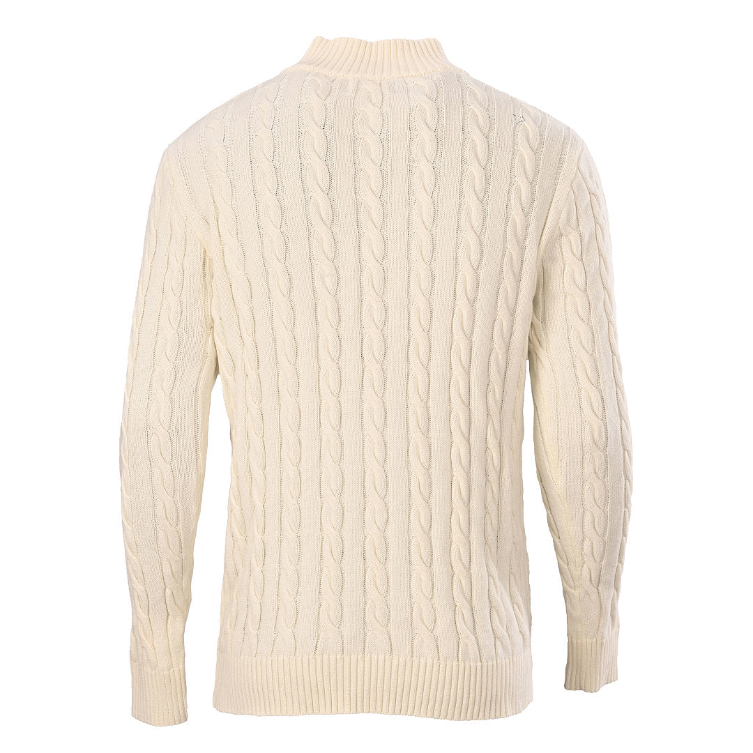 Ralph Lauren Cable-Knit Half-Zip Sweater - Cream - view 3