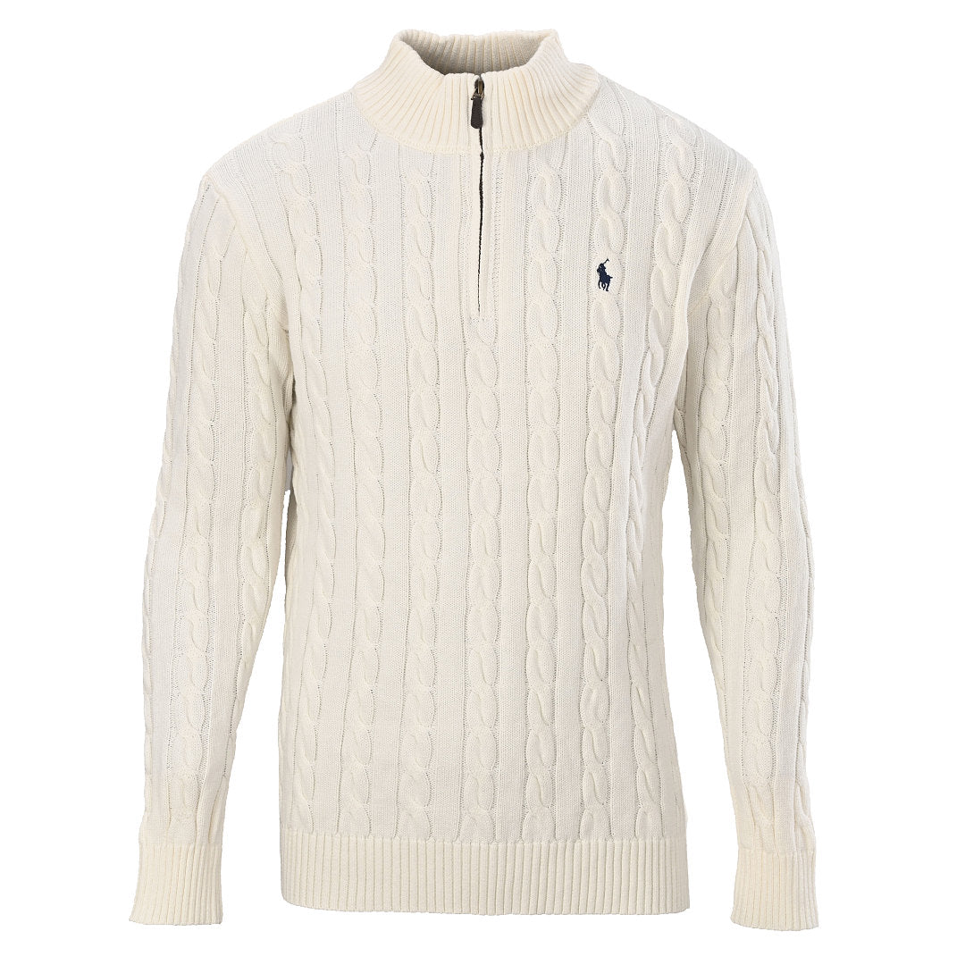 Ralph Lauren Cable-Knit Half-Zip Sweater - Ivory - view 1