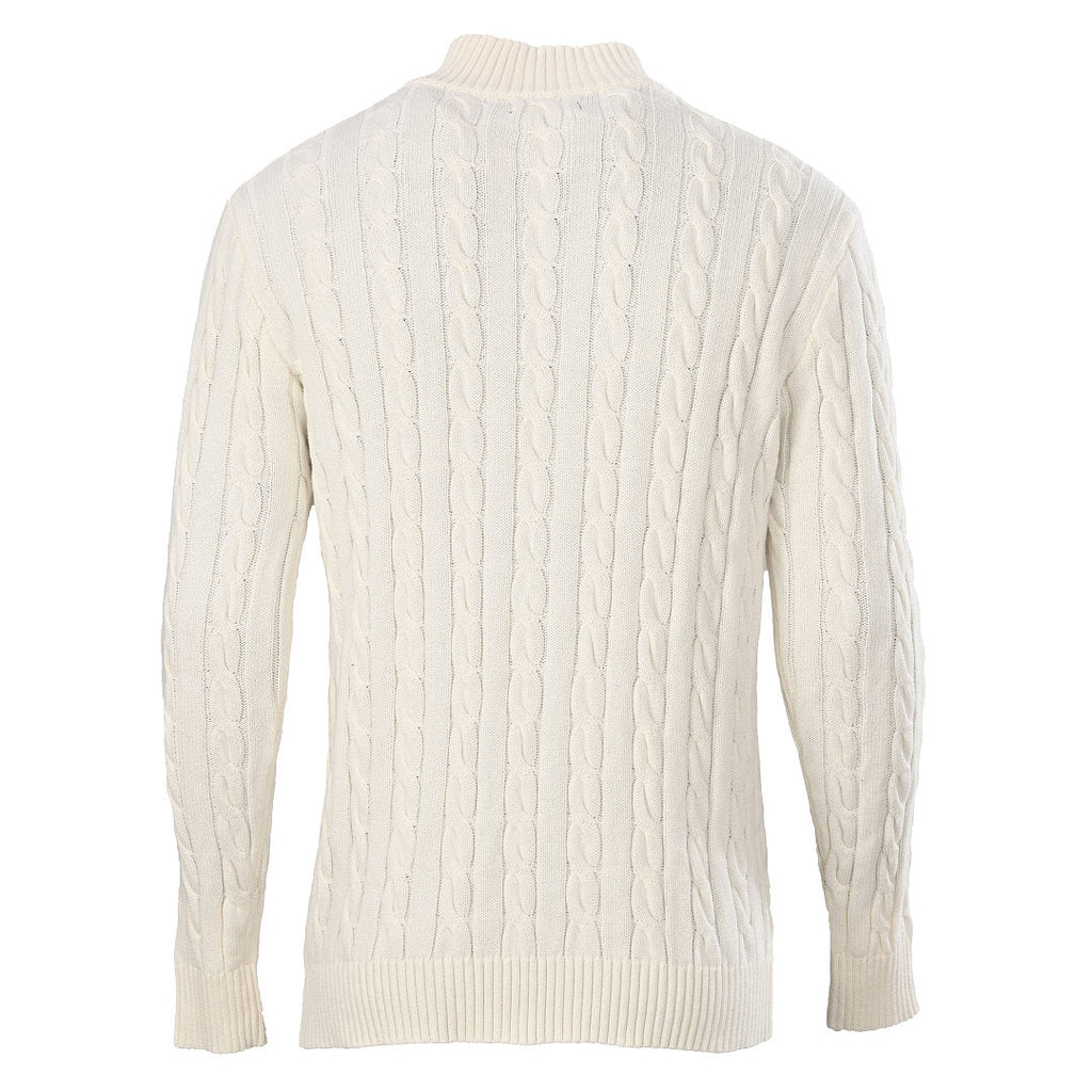 Ralph Lauren Cable-Knit Half-Zip Sweater - Ivory - view 3