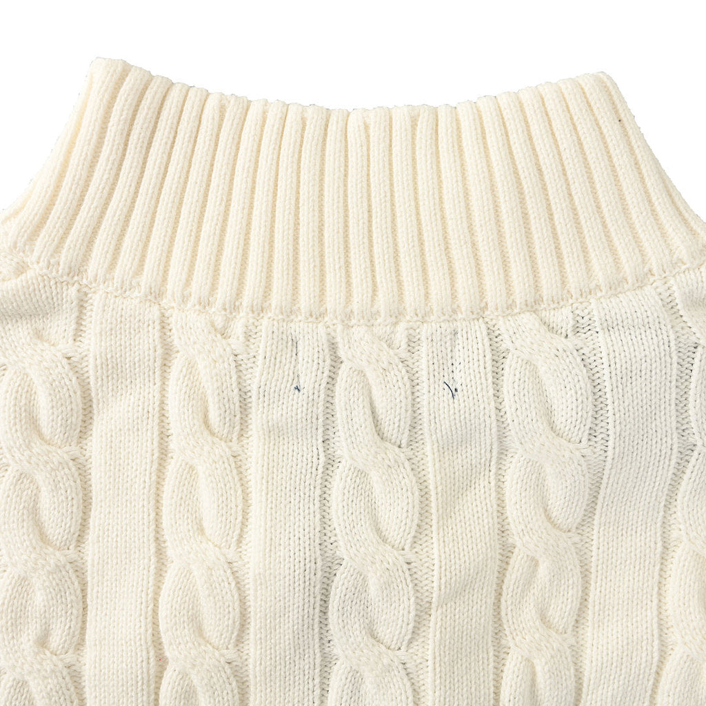 Ralph Lauren Cable-Knit Half-Zip Sweater - Ivory - view 6