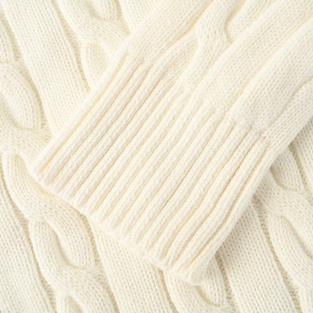 Ralph Lauren Cable-Knit Half-Zip Sweater - Ivory - view 7