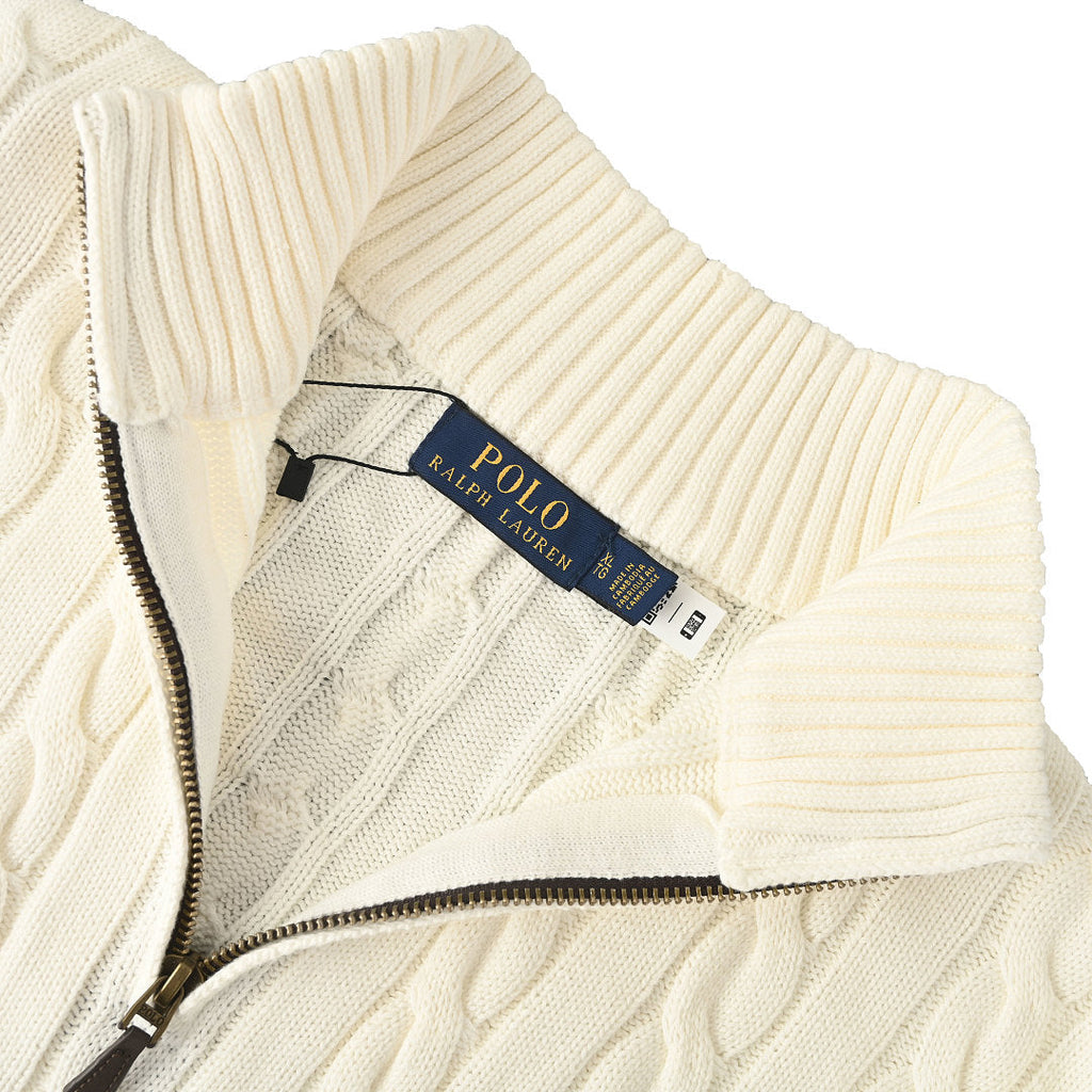 Ralph Lauren Cable-Knit Half-Zip Sweater - Ivory - view 10