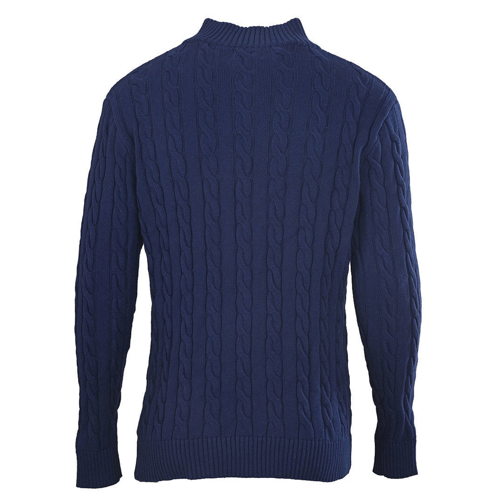 Ralph Lauren Cable-Knit Half-Zip Sweater - Navy - view 3