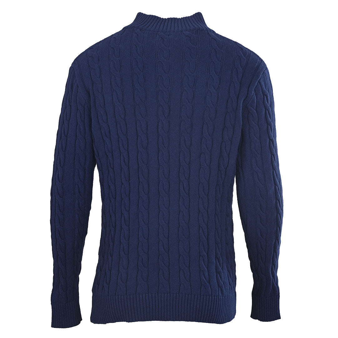 Ralph Lauren Cable-Knit Half-Zip Sweater - Navy - view 3