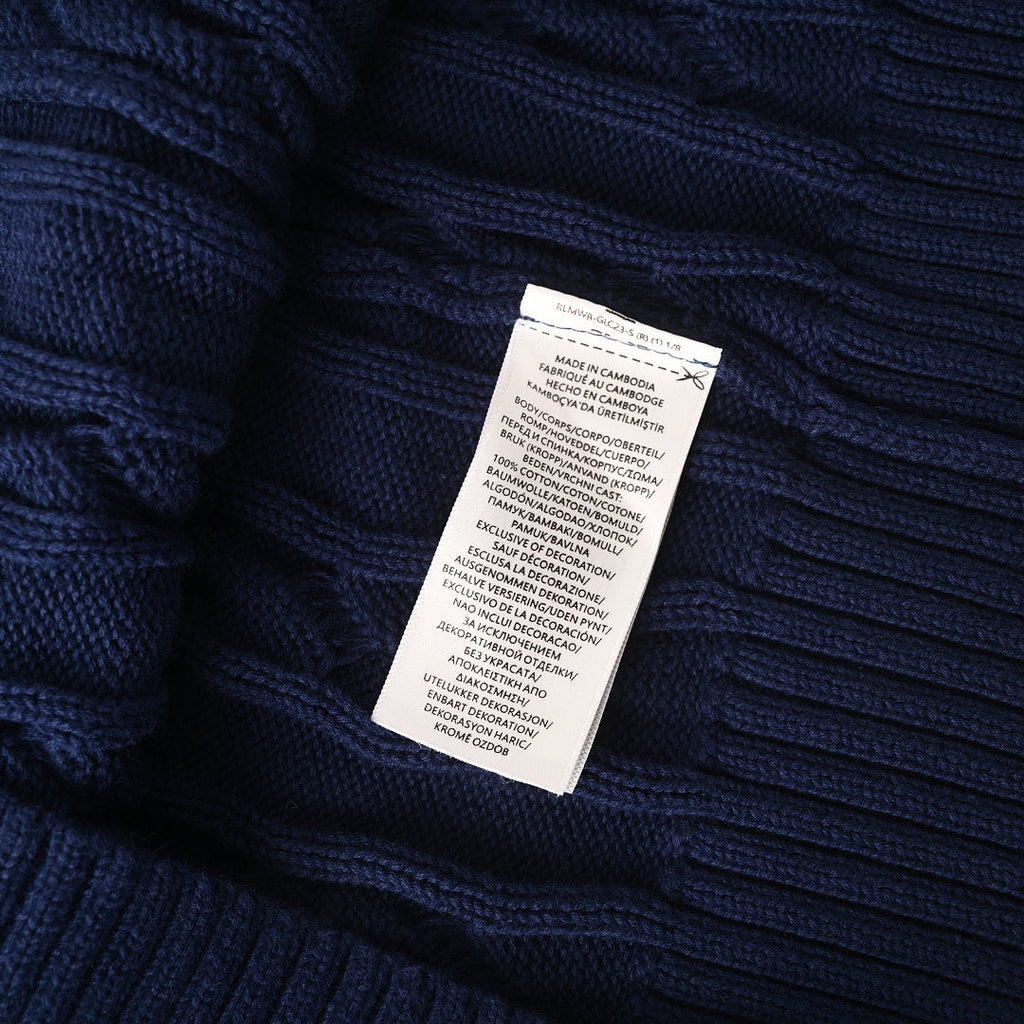 Ralph Lauren Cable-Knit Half-Zip Sweater - Navy - view 4