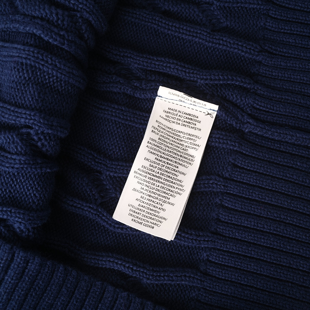 Ralph Lauren Cable-Knit Half-Zip Sweater - Navy - view 4
