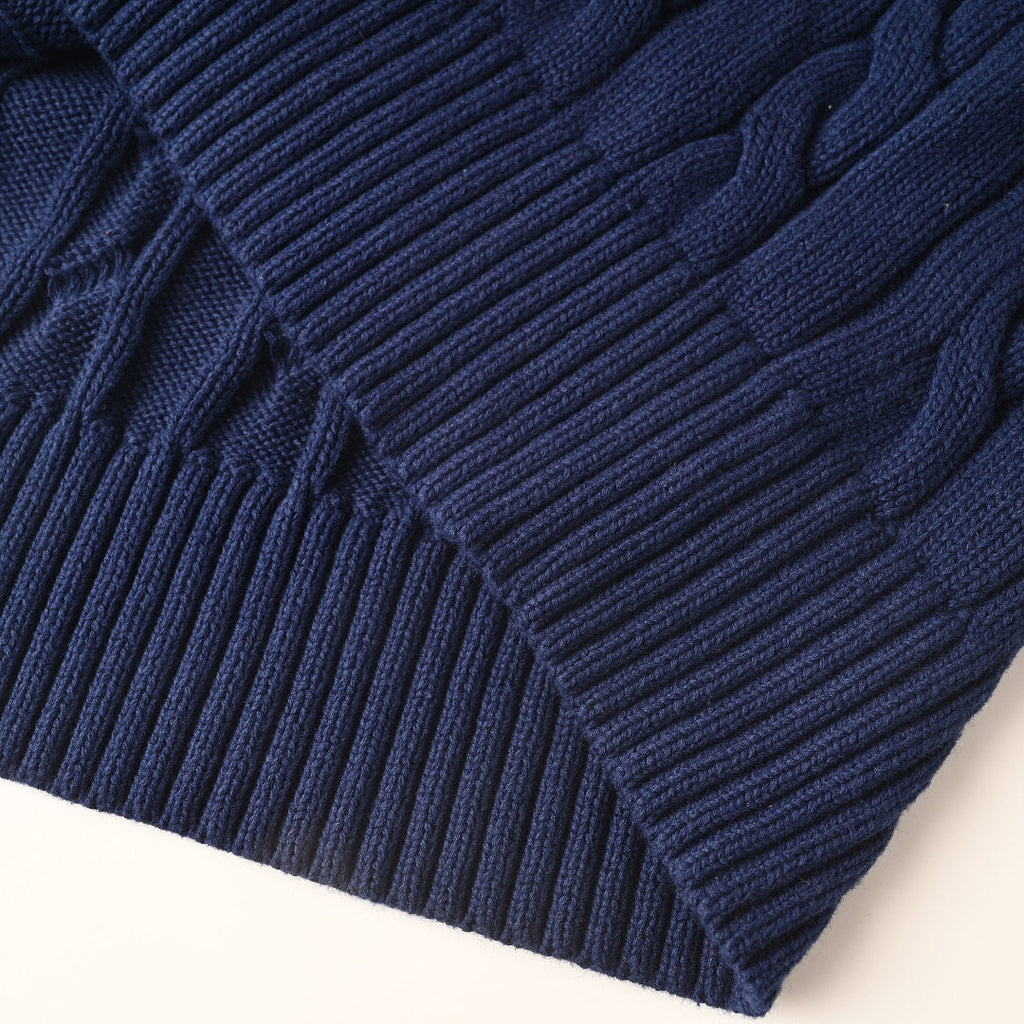 Ralph Lauren Cable-Knit Half-Zip Sweater - Navy - view 5