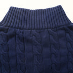 Ralph Lauren Cable-Knit Half-Zip Sweater - Navy - view 6