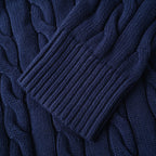 Ralph Lauren Cable-Knit Half-Zip Sweater - Navy - view 7