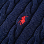Ralph Lauren Cable-Knit Half-Zip Sweater - Navy - view 9