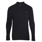 Ralph Lauren Cable-Knit Half-Zip Sweater - Black - view 1