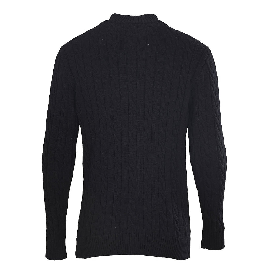 Ralph Lauren Cable-Knit Half-Zip Sweater - Black - view 3