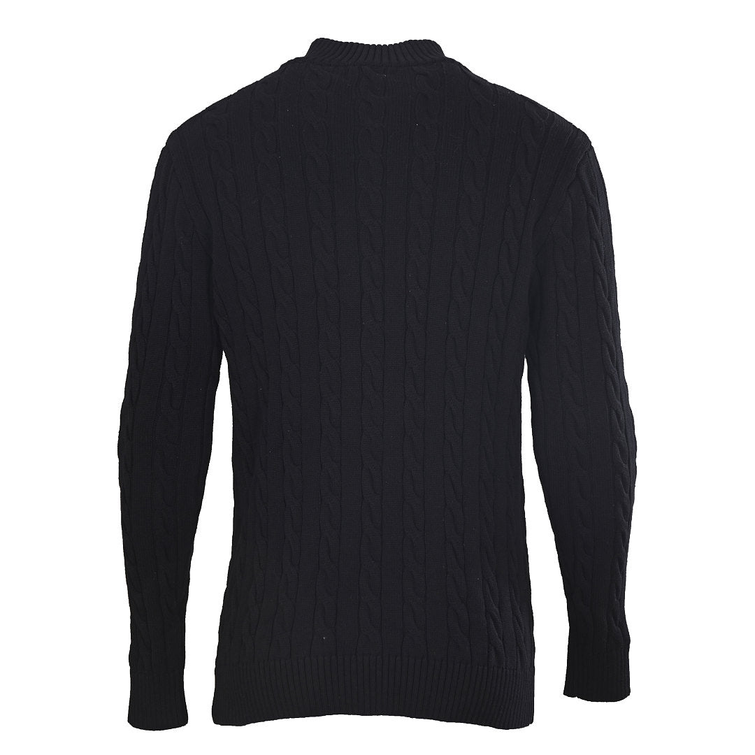 Ralph Lauren Cable-Knit Half-Zip Sweater - Black - view 3