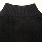 Ralph Lauren Cable-Knit Half-Zip Sweater - Black - view 6