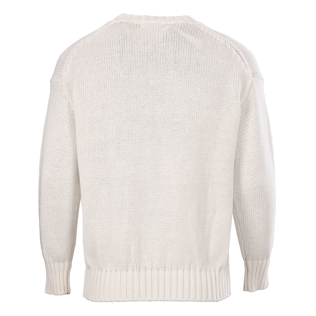 Ralph Lauren Sleeve-Logo Crewneck Sweater - Ivory - view 3