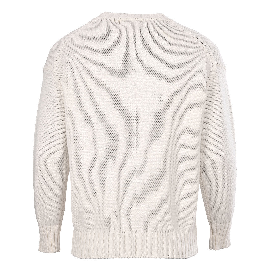 Ralph Lauren Sleeve-Logo Crewneck Sweater - Ivory - view 3