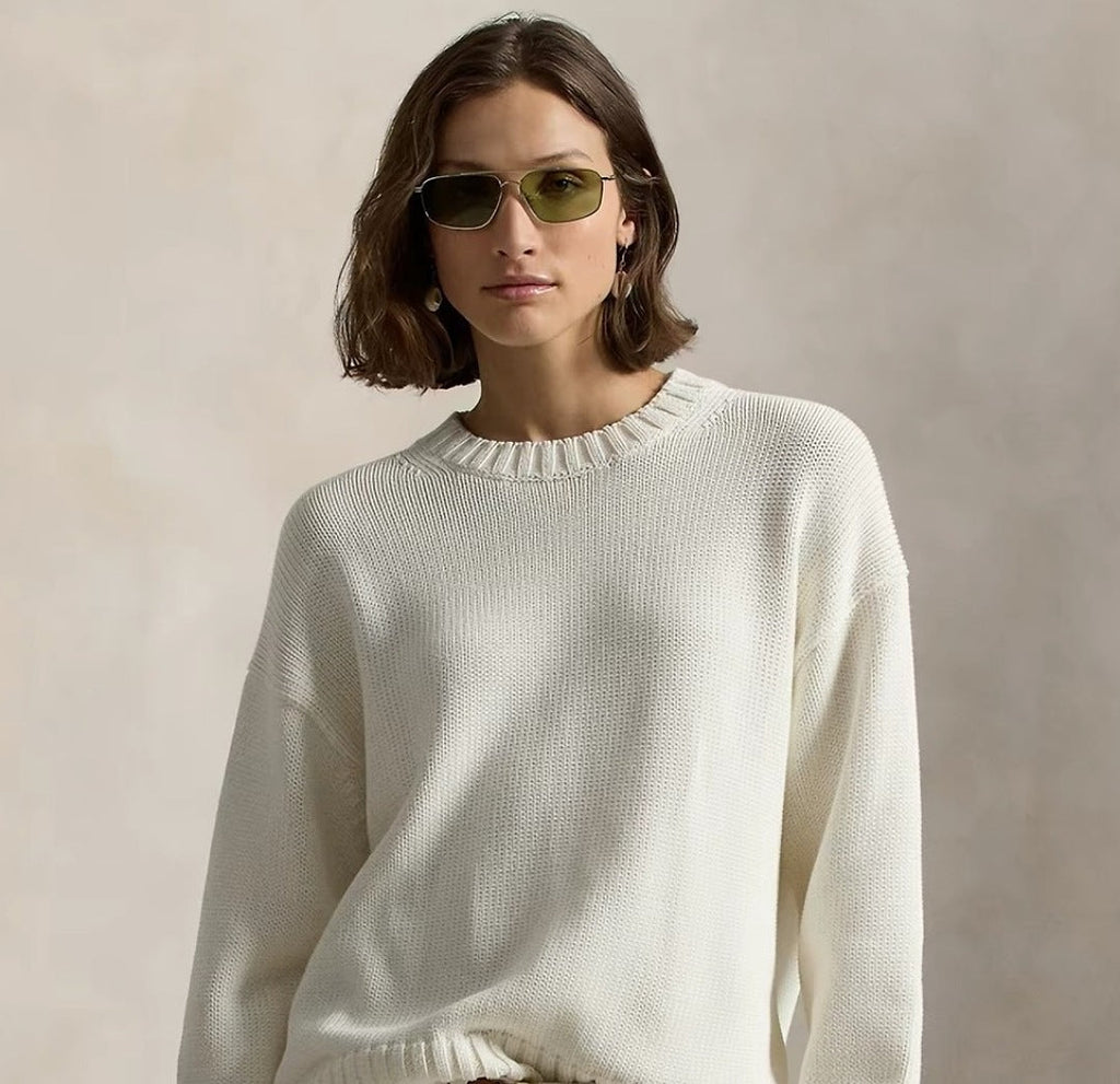 Ralph Lauren Sleeve-Logo Crewneck Sweater - Ivory - view 13