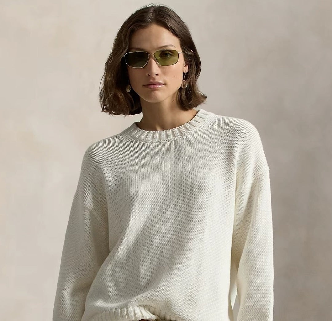 Ralph Lauren Sleeve-Logo Crewneck Sweater - Ivory - view 13