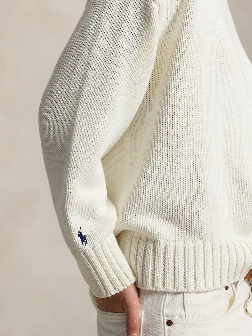 Ralph Lauren Sleeve-Logo Crewneck Sweater - Ivory - view 14