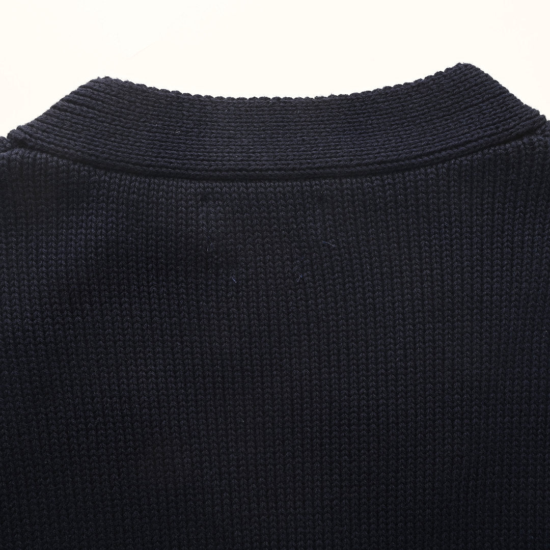 Ralph Lauren Cotton Knit Cardigan - Navy - view 6