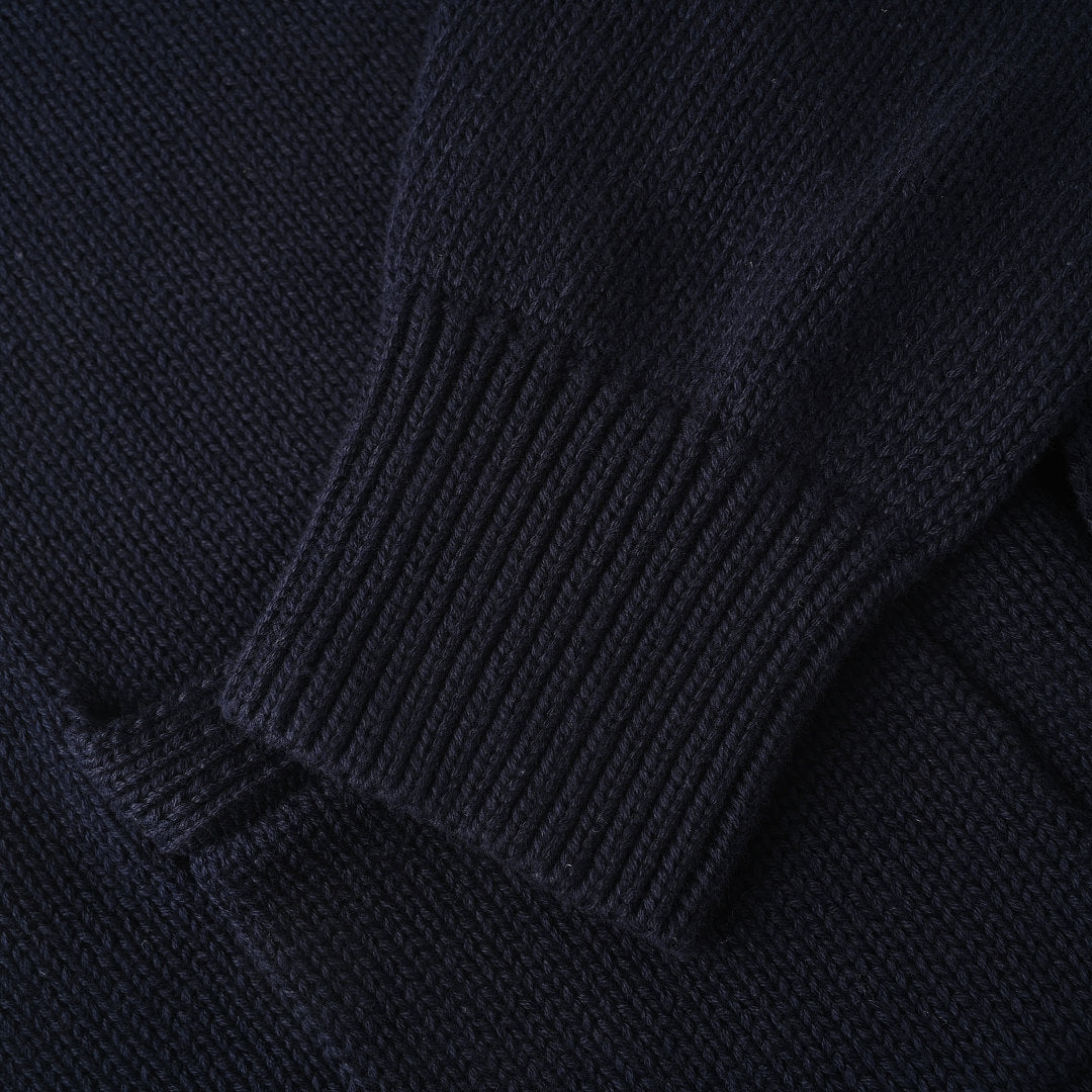 Ralph Lauren Cotton Knit Cardigan - Navy - view 7