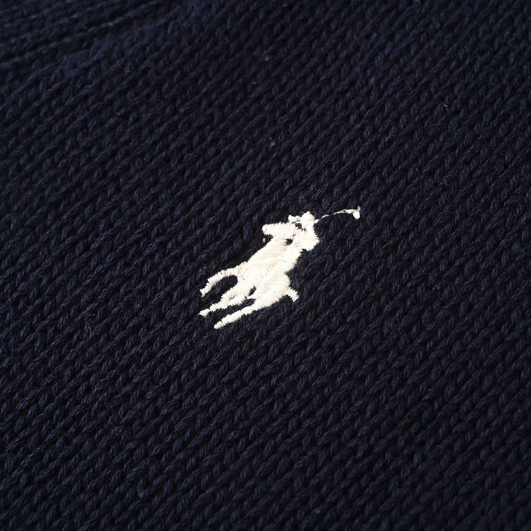 Ralph Lauren Cotton Knit Cardigan - Navy - view 9