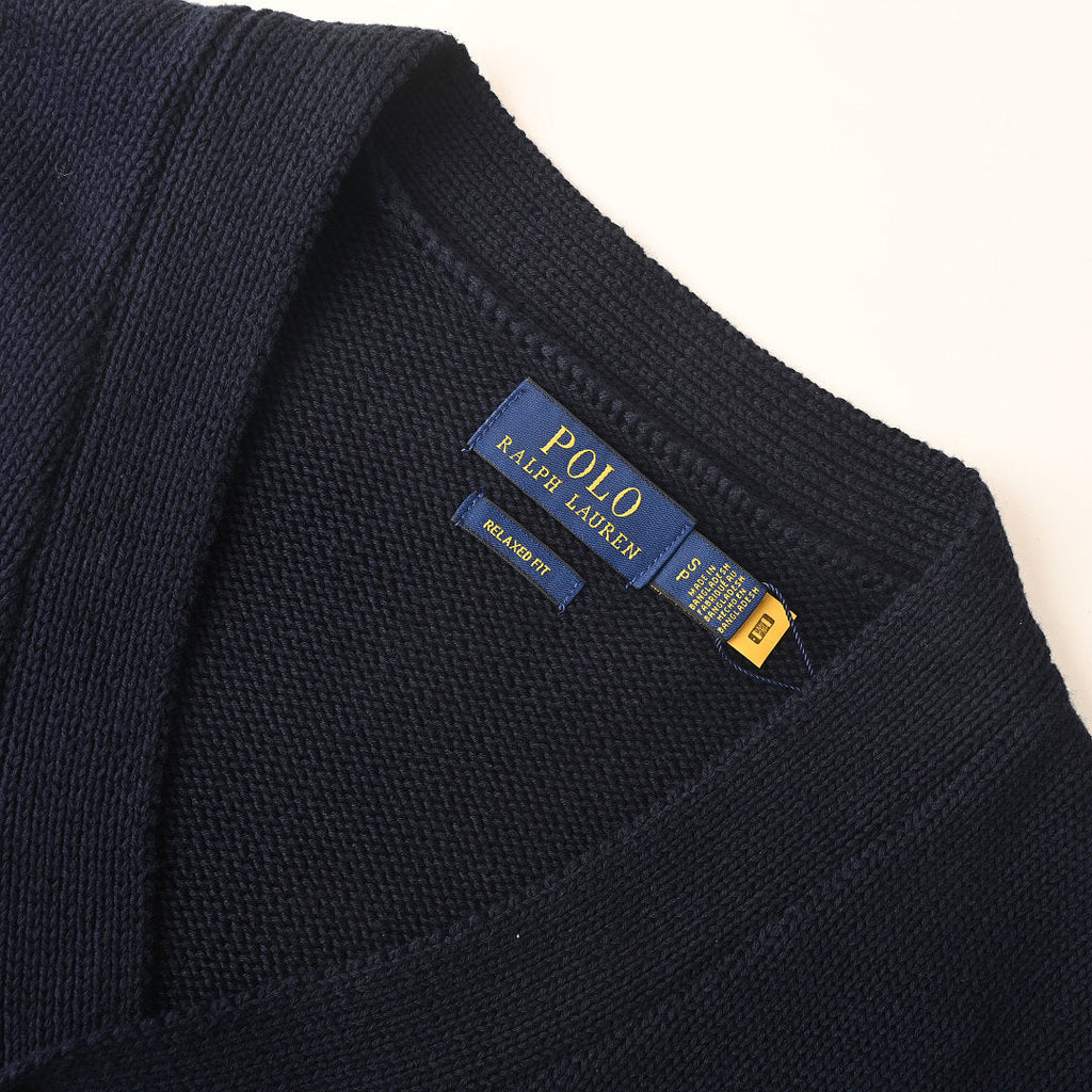 Ralph Lauren Cotton Knit Cardigan - Navy - view 10