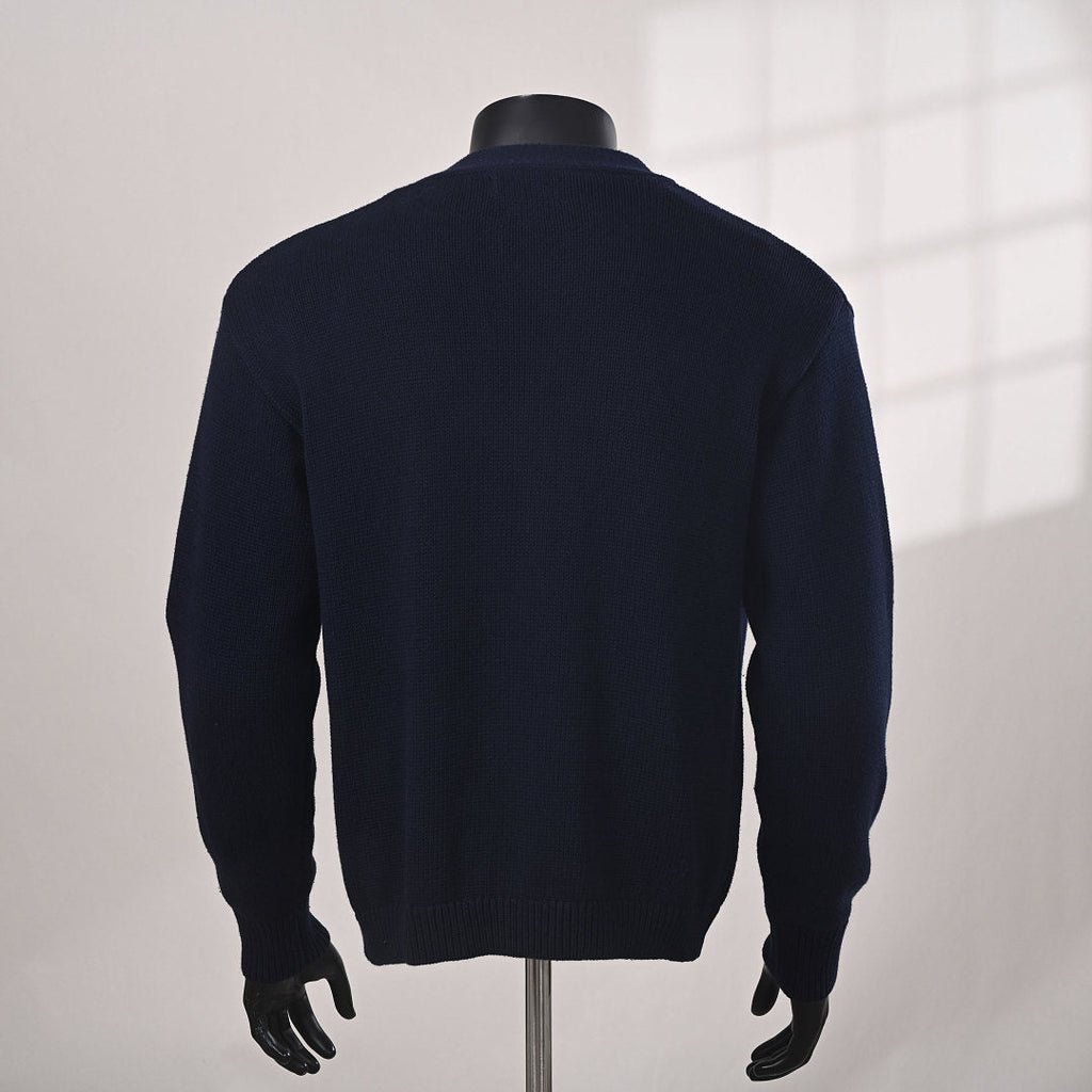 Ralph Lauren Cotton Knit Cardigan - Navy - view 13