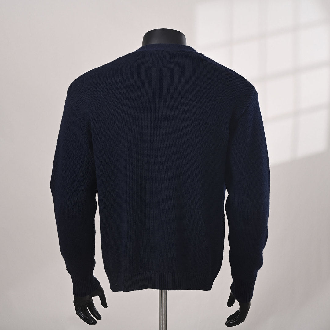 Ralph Lauren Cotton Knit Cardigan - Navy - view 13
