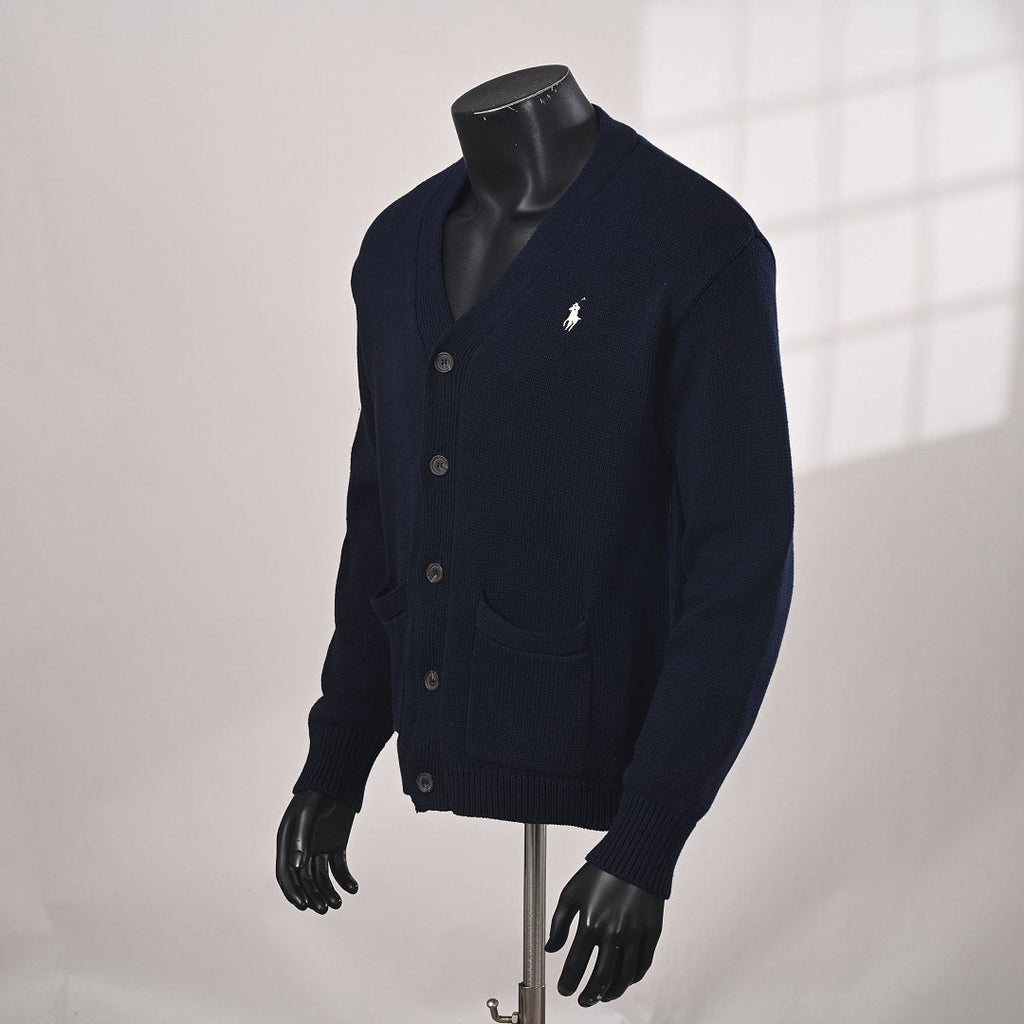 Ralph Lauren Cotton Knit Cardigan - Navy - view 14