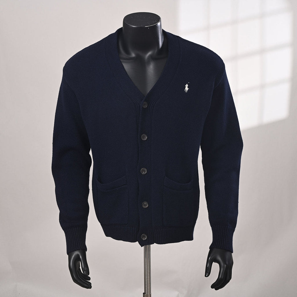 Ralph Lauren Cotton Knit Cardigan - Navy - view 15