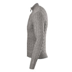 Ralph Lauren Cable-Knit Mock-Neck Sweater - Gray - view 2