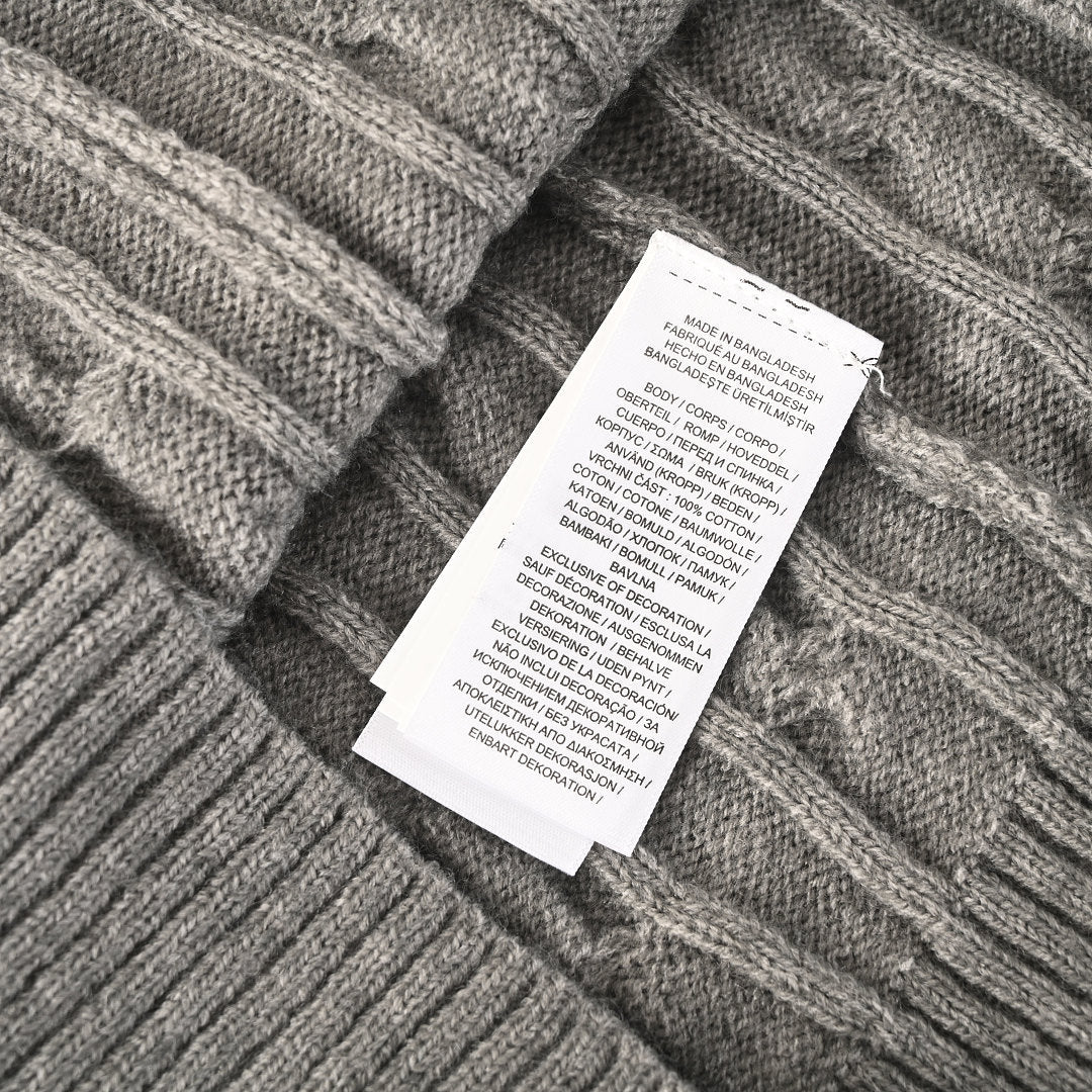 Ralph Lauren Cable-Knit Mock-Neck Sweater - Gray - view 4