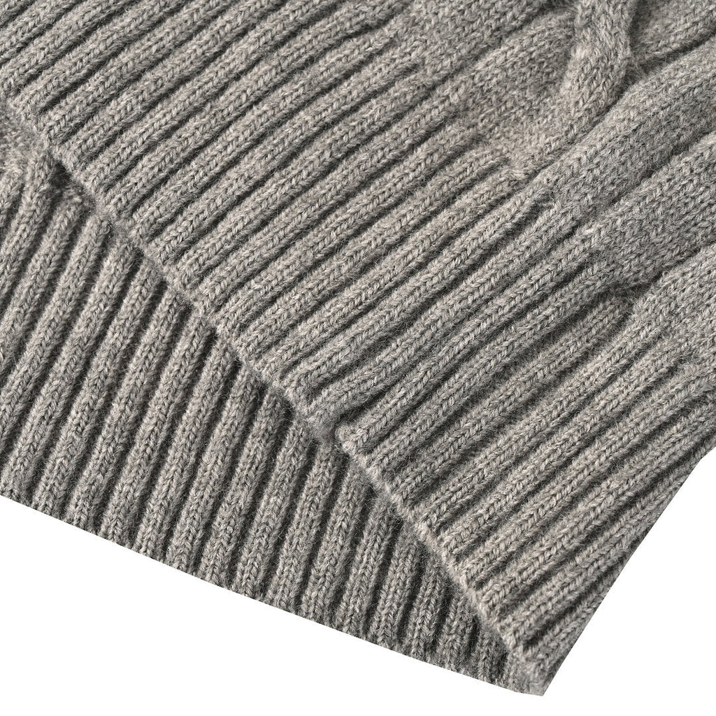 Ralph Lauren Cable-Knit Mock-Neck Sweater - Gray - view 5