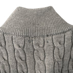Ralph Lauren Cable-Knit Mock-Neck Sweater - Gray - view 6